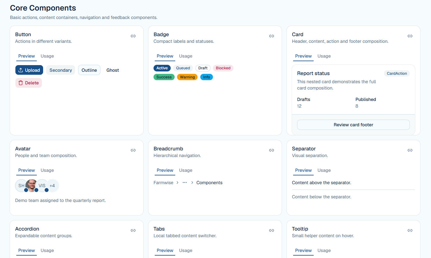 Custom Components Framework